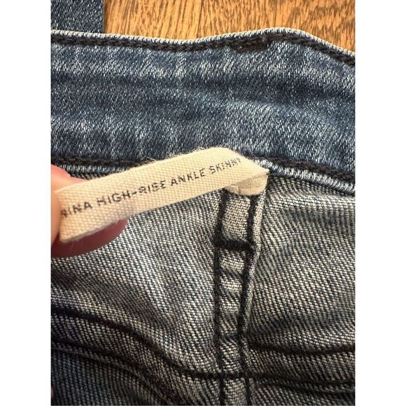 Rag & Bone High Rise Ankle Skinny Jeans With Side Stripe Size 27 - Picture 2 of 5